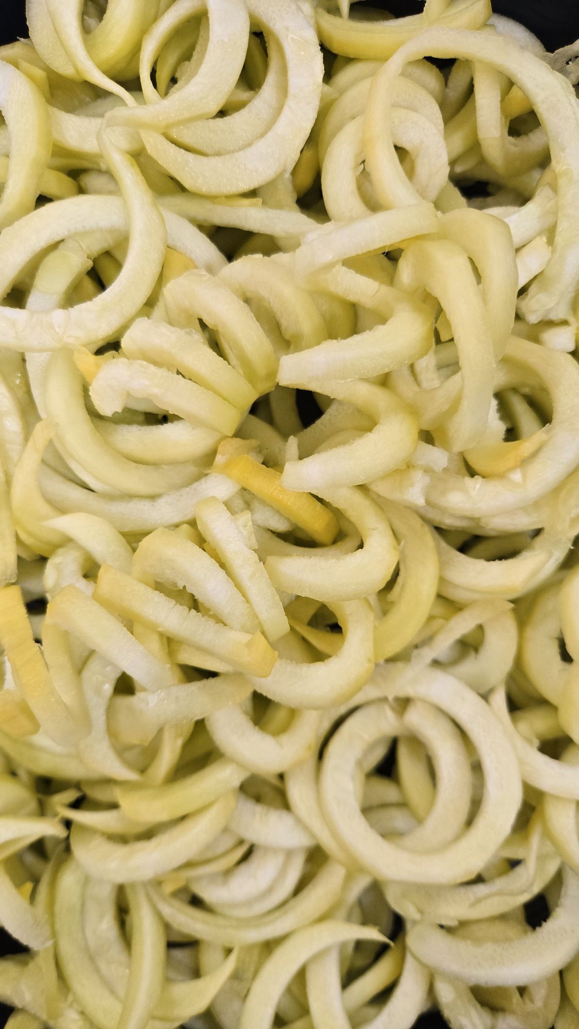 Raw squash noodles