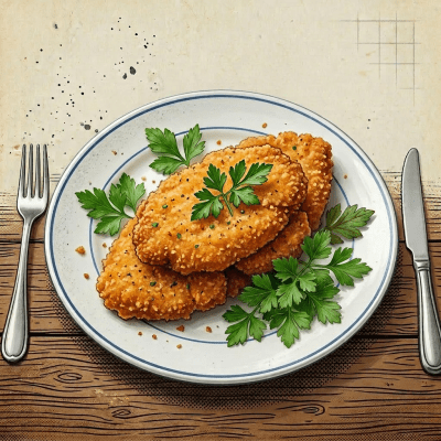 Plate with turkey cutlets